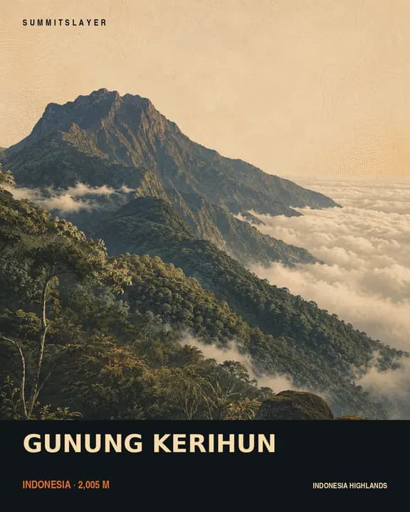 GUNUNG KERIHUN T-shirt mockup