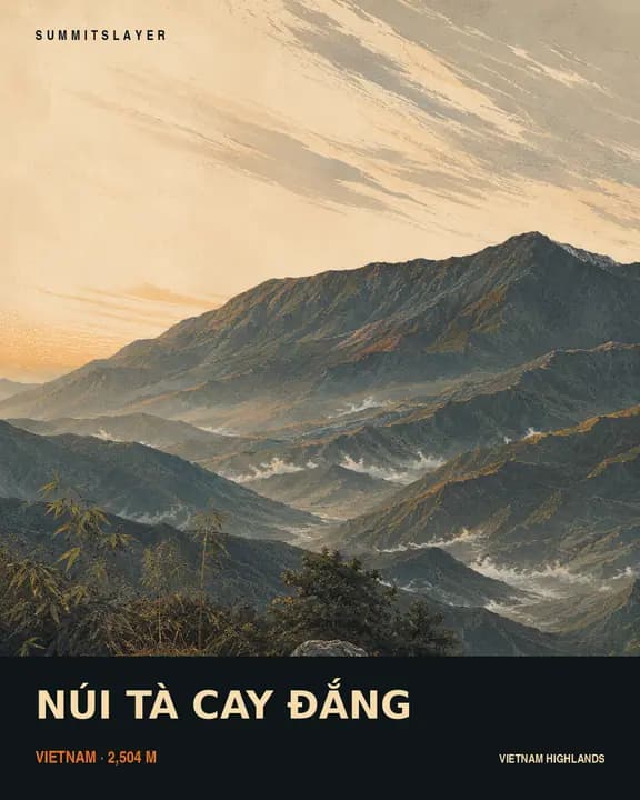 Núi Tà Cay Đắng T-shirt mockup