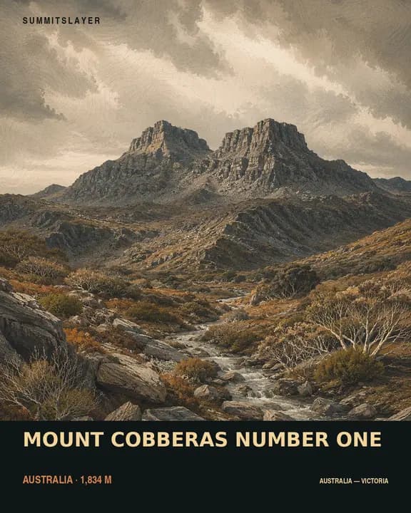 Mount Cobberas Number One T-shirt mockup