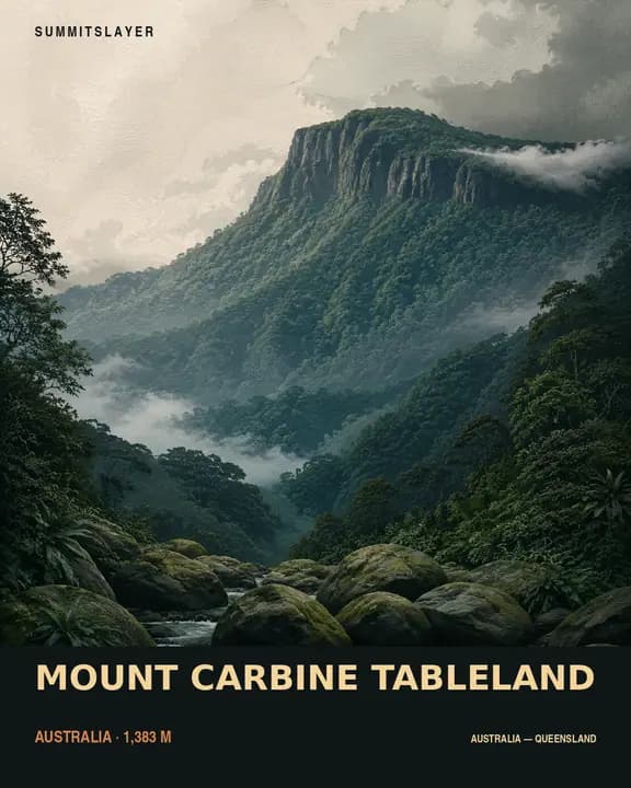 MOUNT CARBINE TABLELAND T-shirt mockup