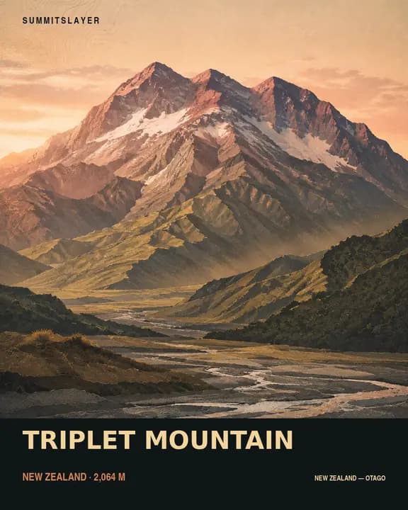 TRIPLET MOUNTAIN T-shirt mockup