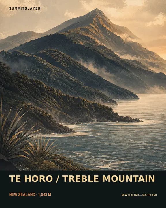 TE HORO / TREBLE MOUNTAIN T-shirt mockup