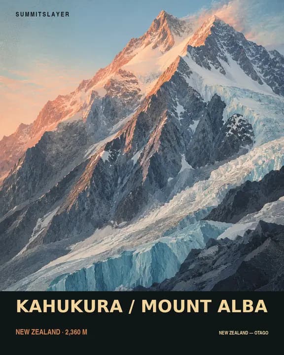 KAHUKURA / MOUNT ALBA T-shirt mockup