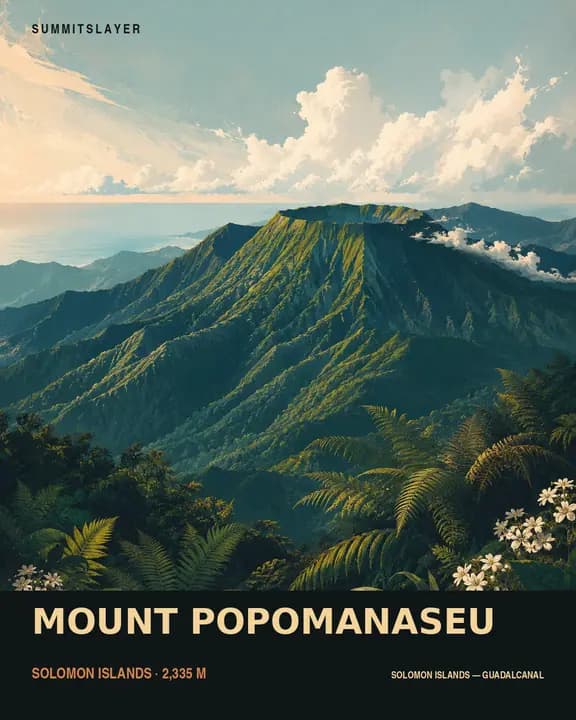 Mount Popomanaseu T-shirt mockup