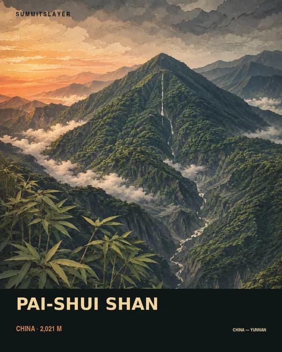 Pai-shui Shan T-shirt mockup