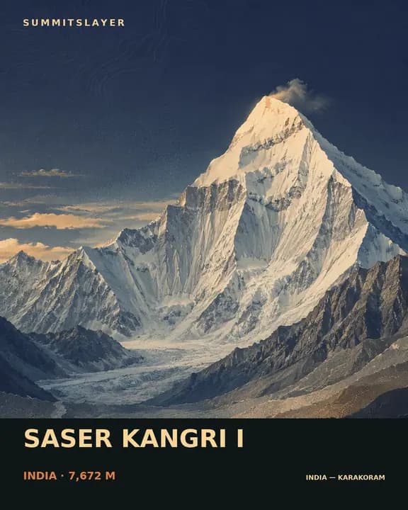 Saser Kangri T-shirt mockup