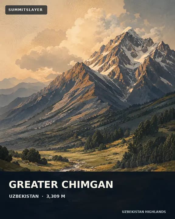 Gora Bol’shoy Chimgan T-shirt mockup